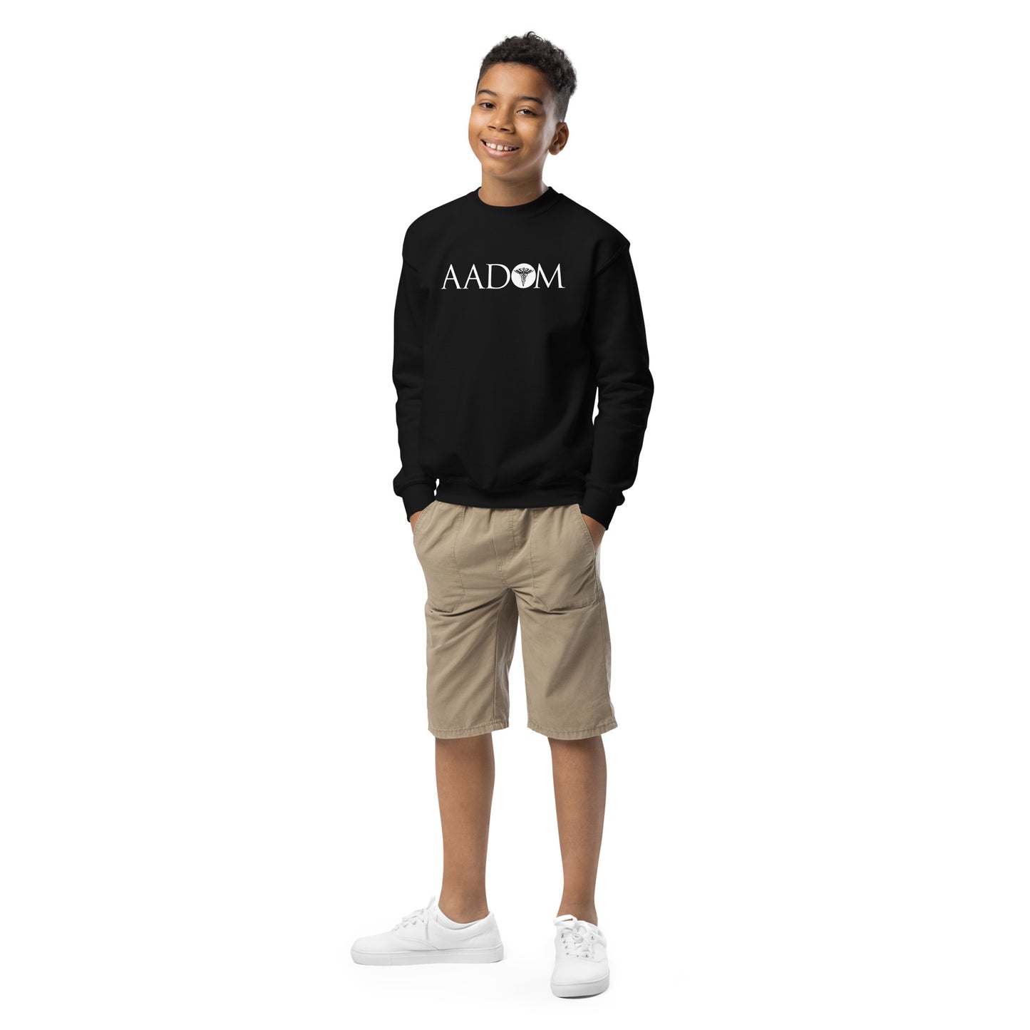 Youth Crewneck Sweatshirt - White Logo